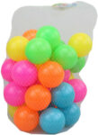 Míčky soft barevné do hracího koutu (bazénku) 7cm set v síťce