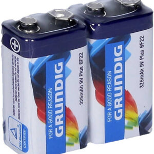 Baterie 9V Plus 325mAh 6F22 Zinc set 2ks Grundig