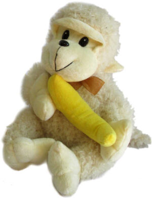 PLYŠ Opička s banánem 27cm na baterie Zvuk 2 barvy *PLYŠOVÉ HRAČKY*