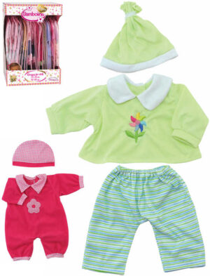 Obleček náhradní pro panenku miminko Bambolina 33-36cm různé druhy v sáčku