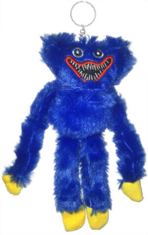 PLYŠ Klíčenka Huggy Wuggy 18cm modrá příšerka přívěsek na klíče