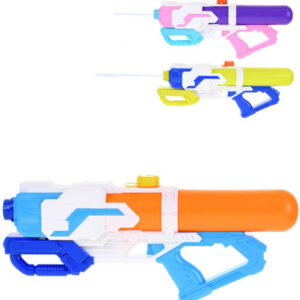 Pistole dětská vodní 48cm se zásobníkem na vodu 3 barvy plast