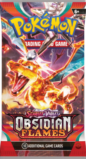 ADC Hra Pokémon TCG SV03 Obsidian Flames booster set 10 karet v sáčku