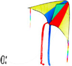 Drak létající nylonový 110x63cm jednošňůrový barevný