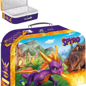 Kufřík dětský školní dráček Spyro 35x23x10cm tvrdý karton