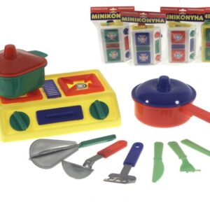 Nádobí dětský kuchyňský set s vařičem a příslušenstvím různé barvy v sáčku