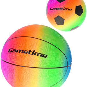 Míč Gametime baby duhový balon junior fotbal / basketbal 2 druhy