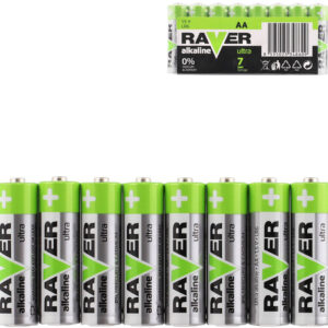 Baterie RAVER LR6/AA Alkaline Ultra 1,5V set 8ks ve fólii